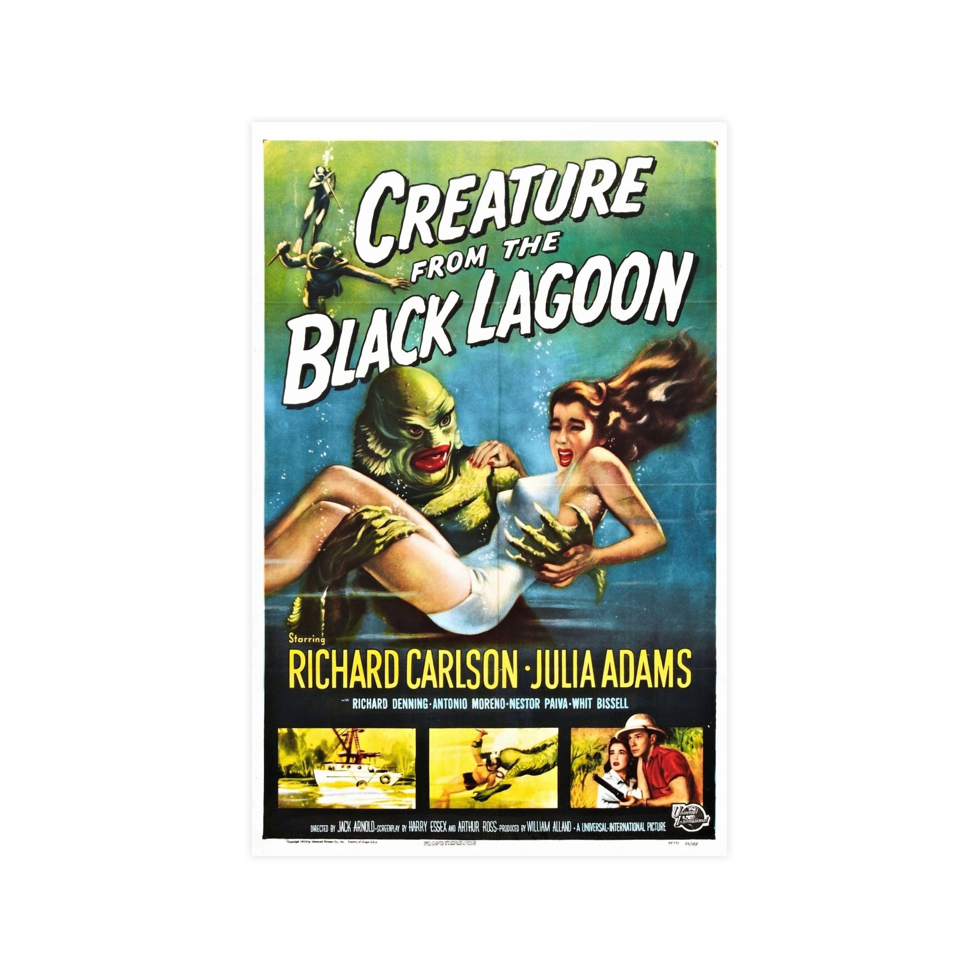 CREATURE FROM THE BLACK LAGOON 1954 - Paper Movie Poster-11″ x 17″ (Vertical)-The Sticker Space
