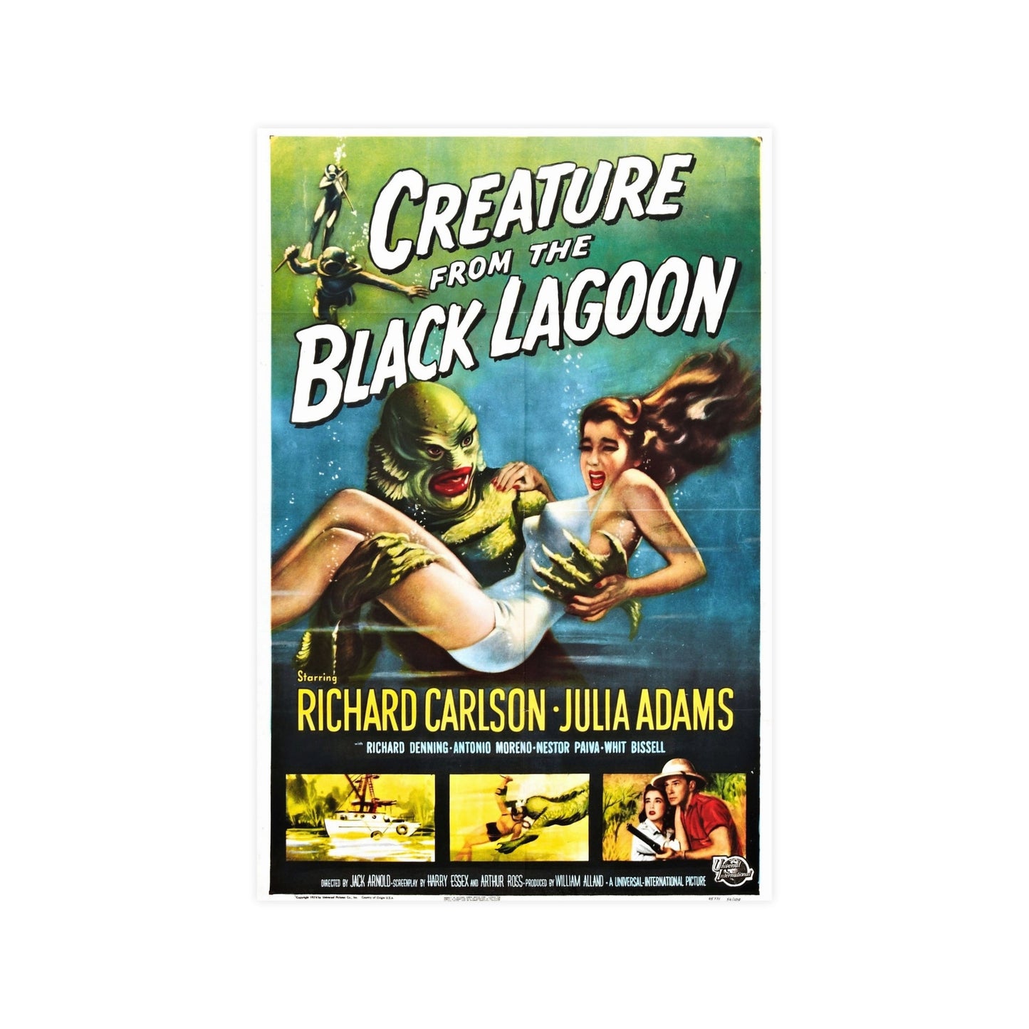 CREATURE FROM THE BLACK LAGOON 1954 - Paper Movie Poster-12″ x 18″ (Vertical)-The Sticker Space