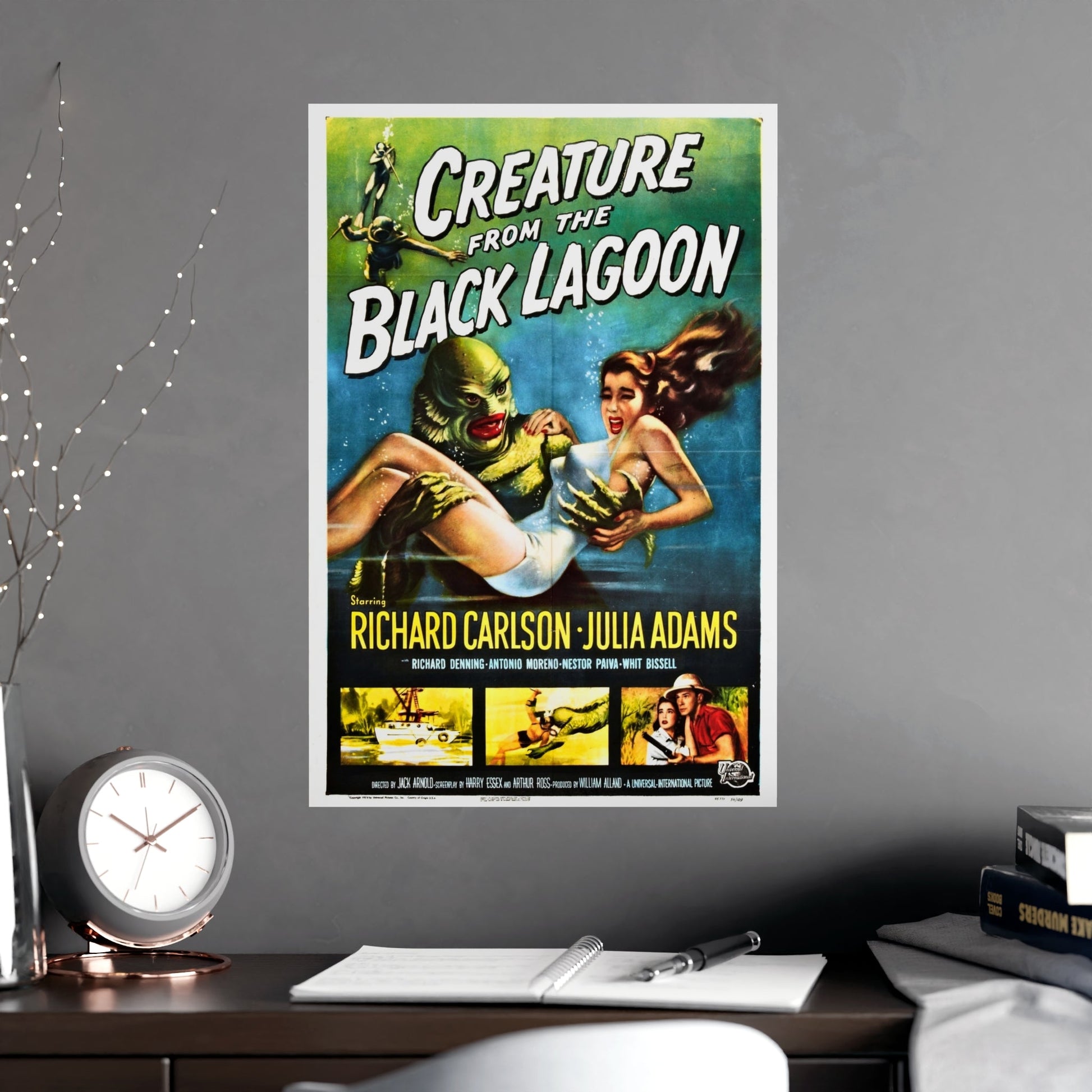 CREATURE FROM THE BLACK LAGOON 1954 - Paper Movie Poster-The Sticker Space