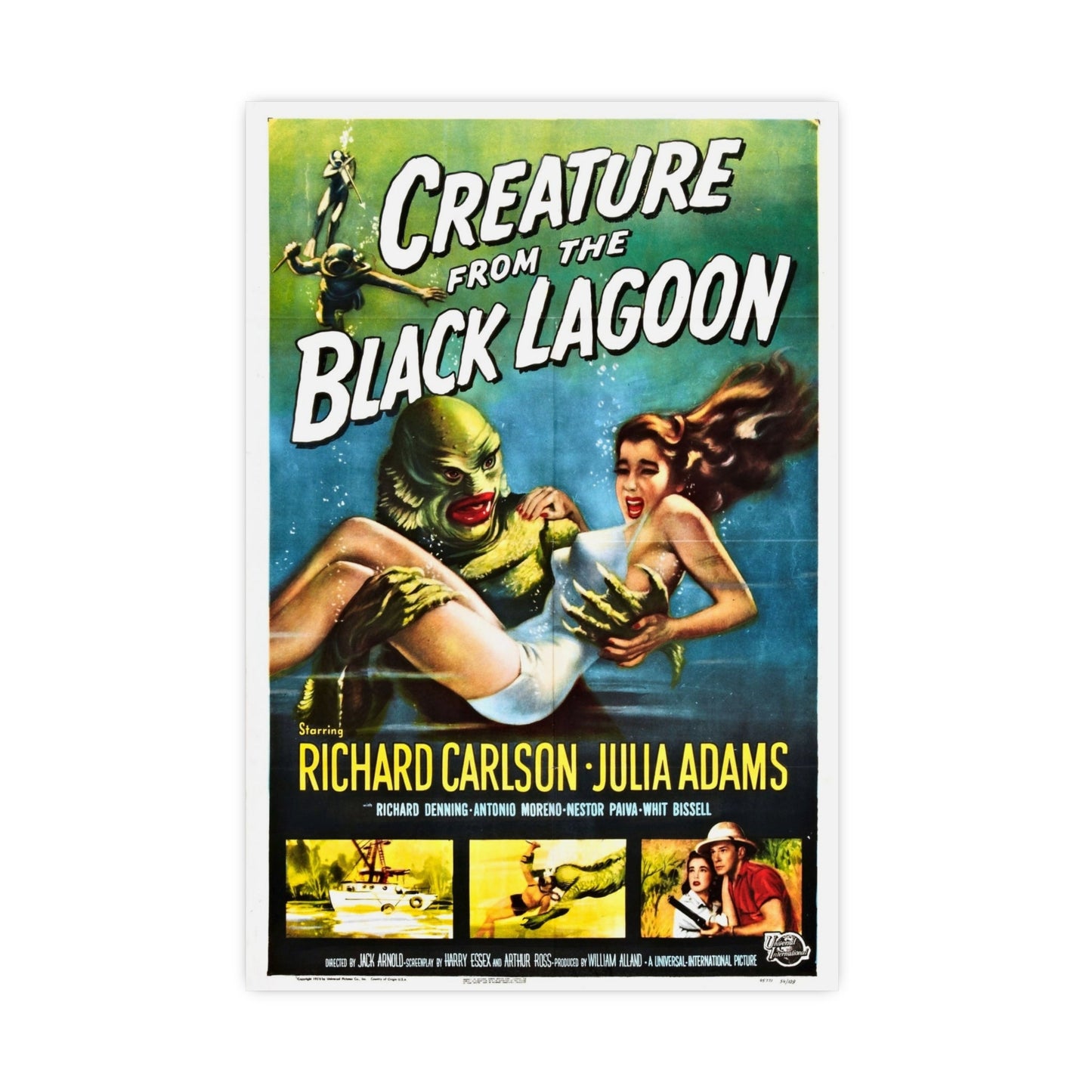 CREATURE FROM THE BLACK LAGOON 1954 - Paper Movie Poster-16″ x 24″ (Vertical)-The Sticker Space