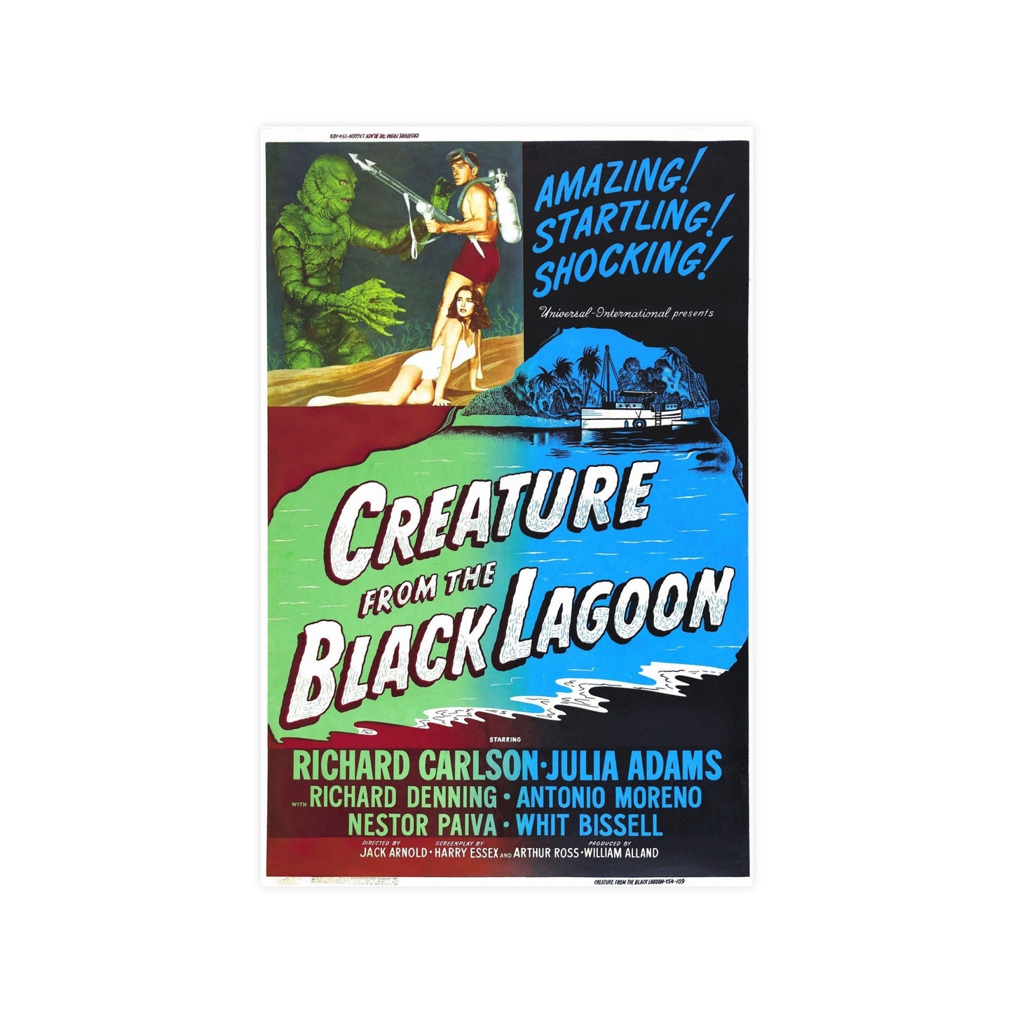 CREATURE FROM THE BLACK LAGOON (2) 1954 - Paper Movie Poster-11″ x 17″ (Vertical)-The Sticker Space