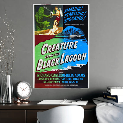 CREATURE FROM THE BLACK LAGOON (2) 1954 - Paper Movie Poster-The Sticker Space