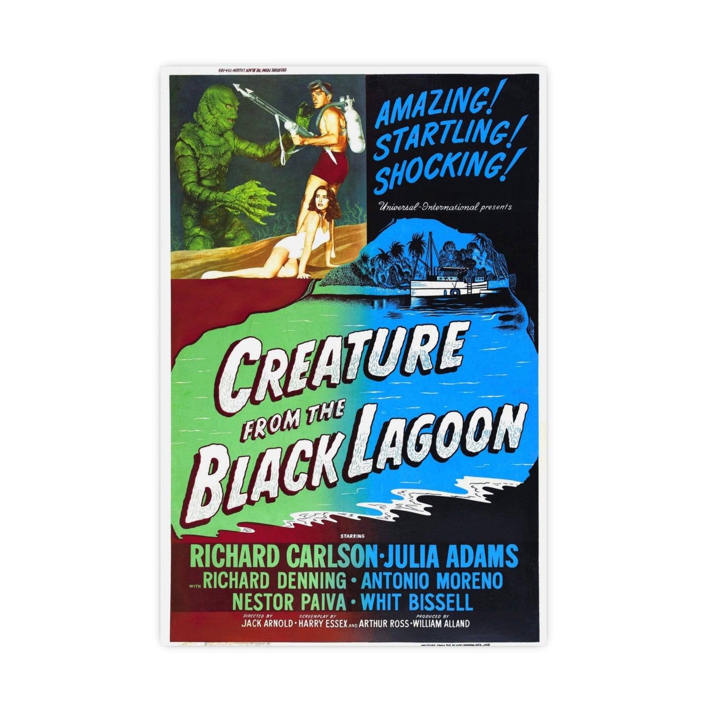 CREATURE FROM THE BLACK LAGOON (2) 1954 - Paper Movie Poster-16″ x 24″ (Vertical)-The Sticker Space