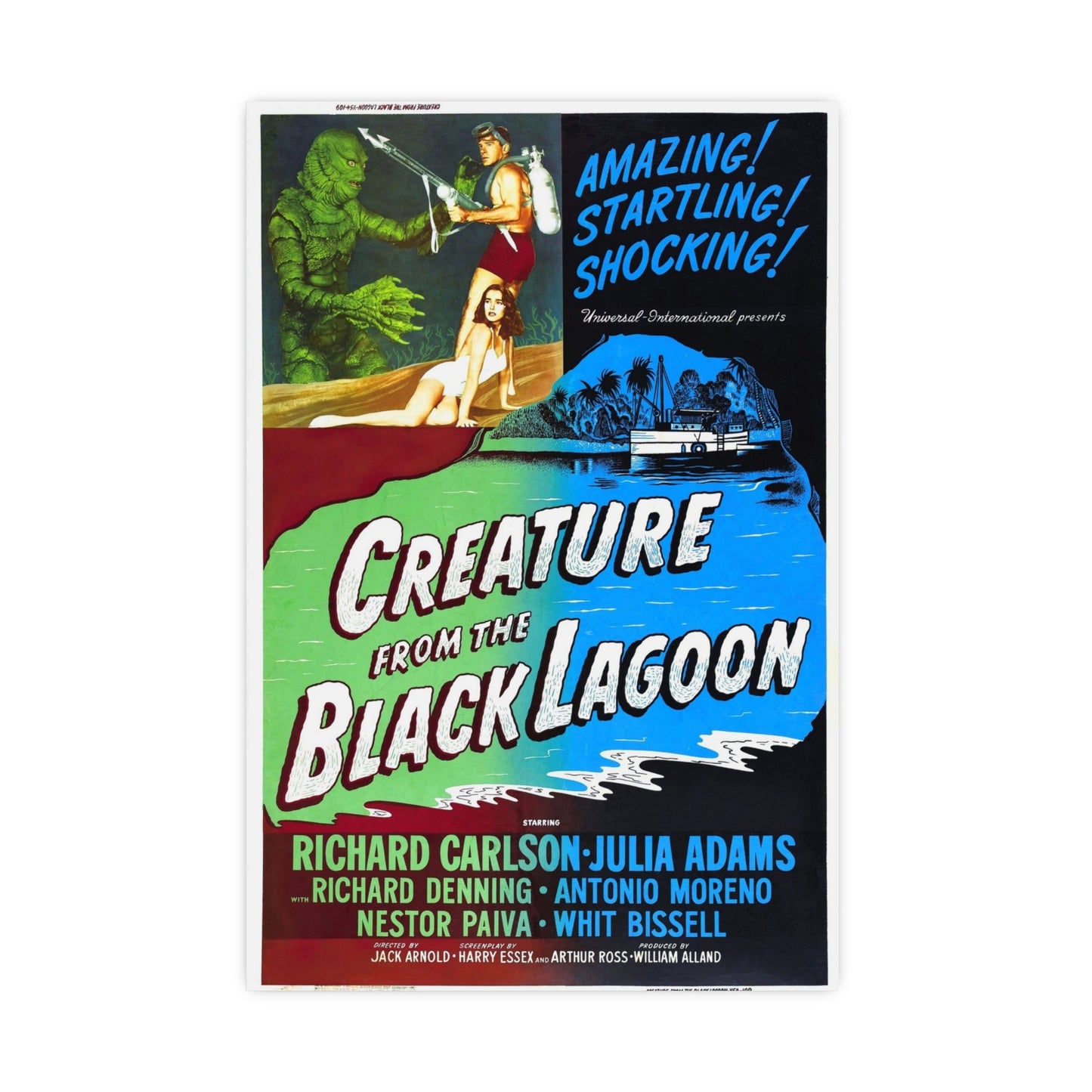 CREATURE FROM THE BLACK LAGOON (2) 1954 - Paper Movie Poster-20″ x 30″ (Vertical)-The Sticker Space