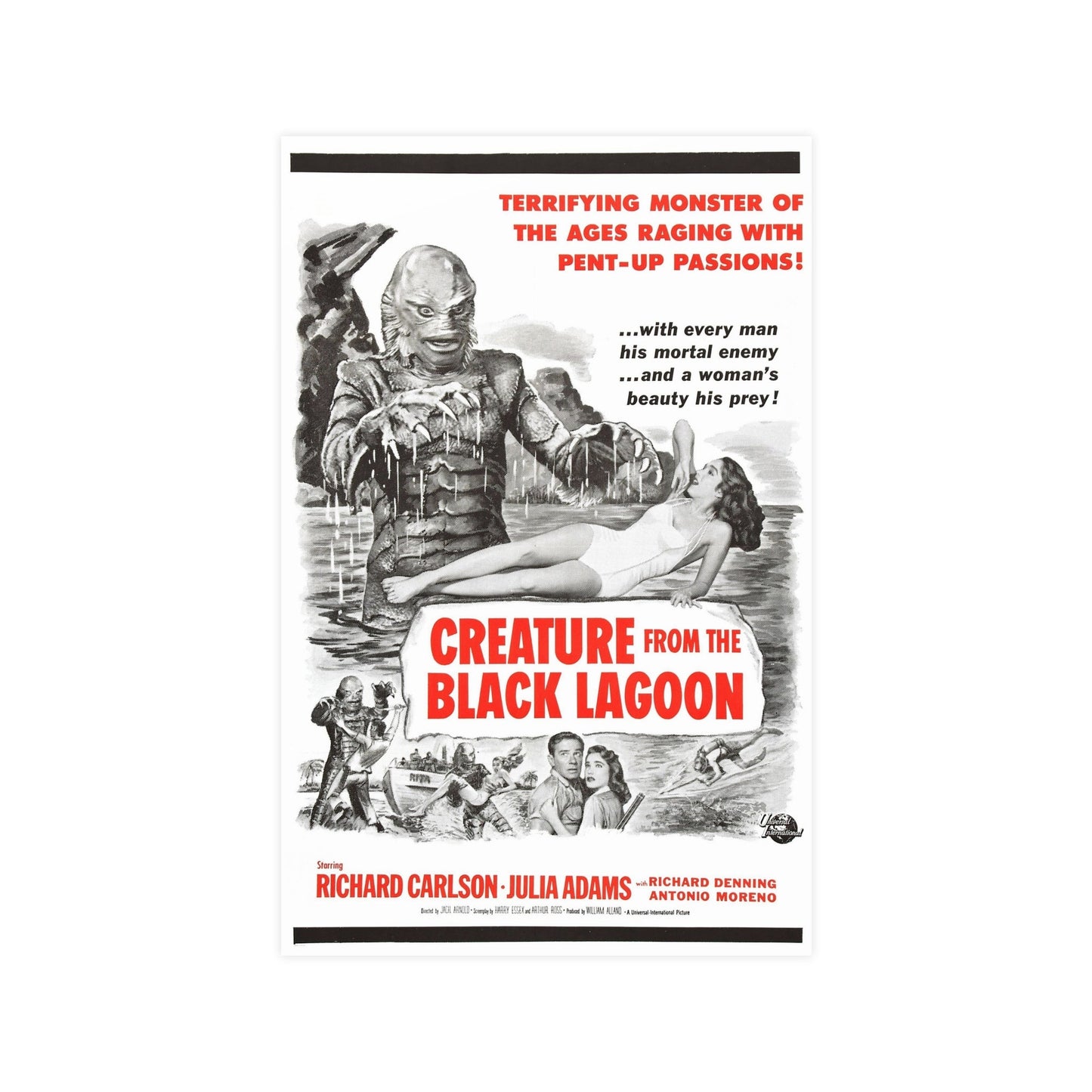 CREATURE FROM THE BLACK LAGOON (8) 1954 - Paper Movie Poster-11″ x 17″ (Vertical)-The Sticker Space