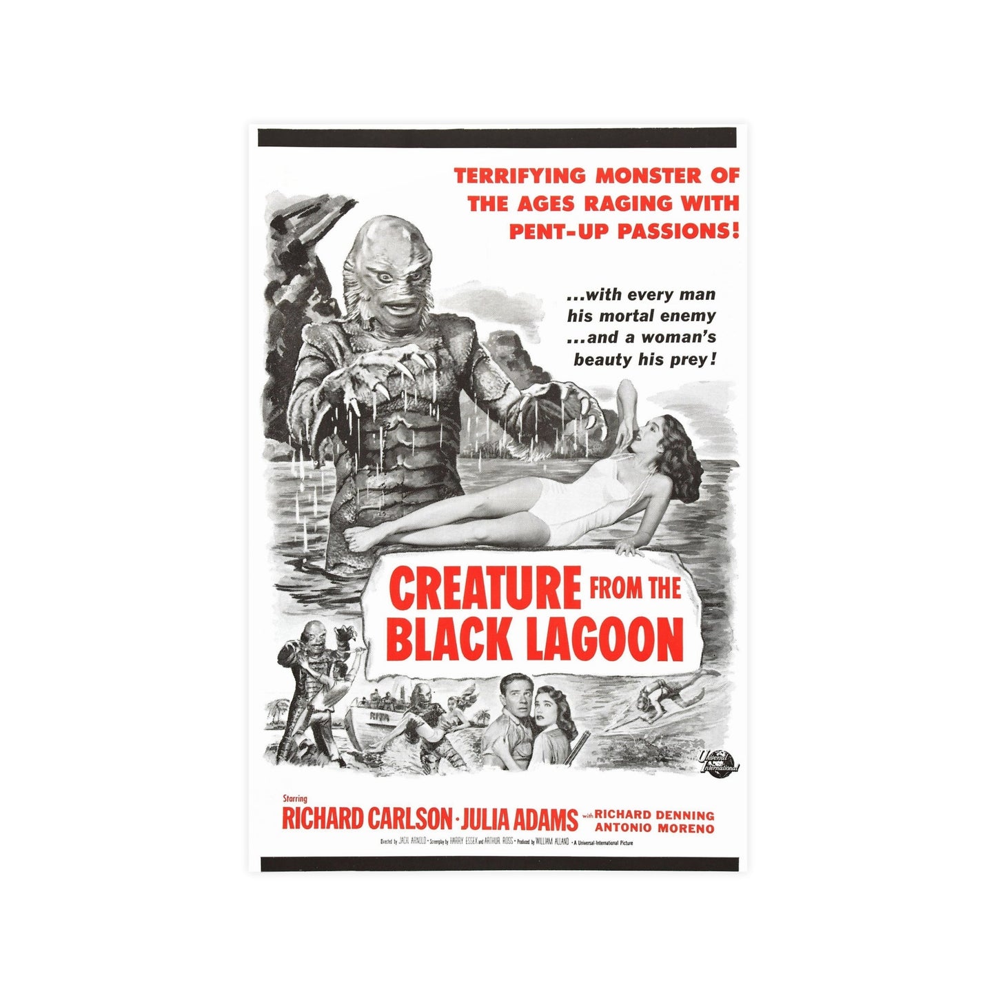 CREATURE FROM THE BLACK LAGOON (8) 1954 - Paper Movie Poster-12″ x 18″ (Vertical)-The Sticker Space