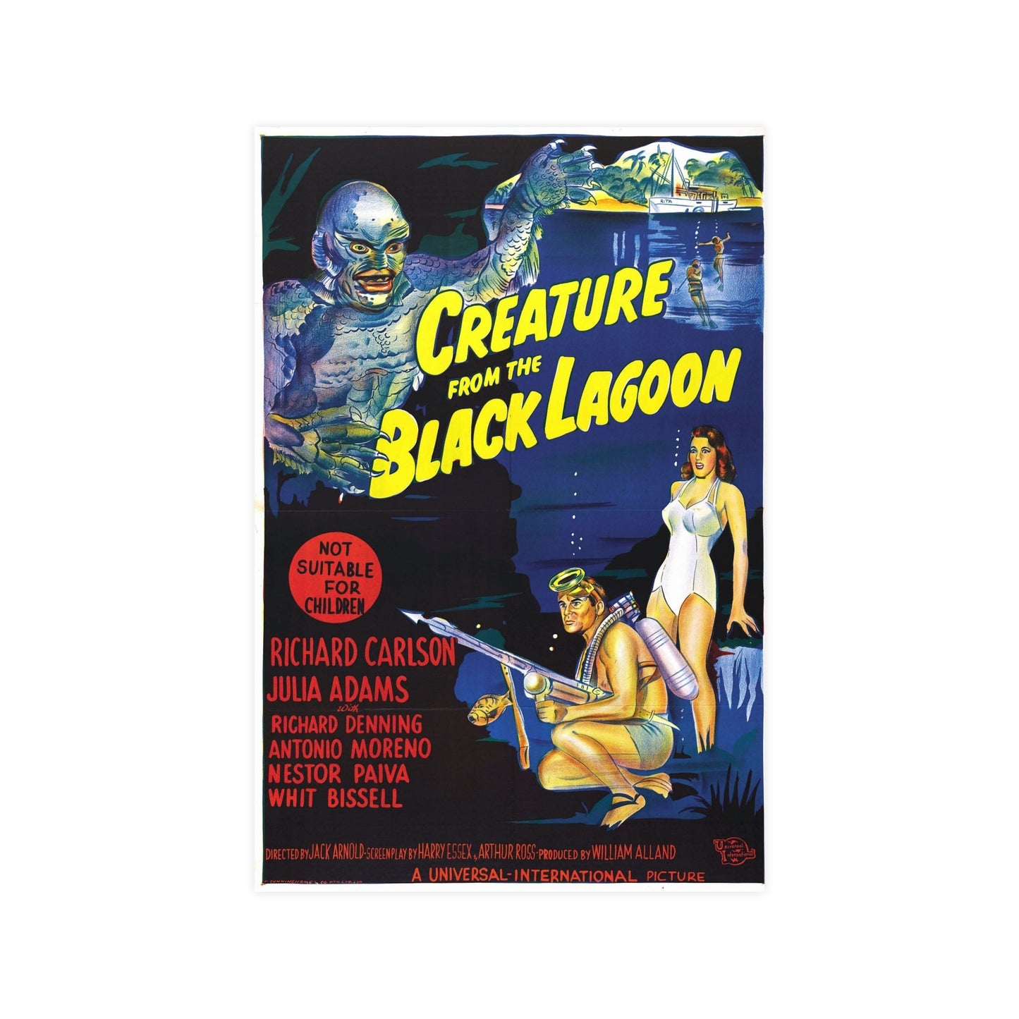 CREATURE FROM THE BLACK LAGOON (9) 1954 - Paper Movie Poster-12″ x 18″ (Vertical)-The Sticker Space