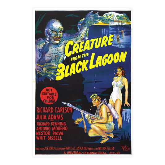 CREATURE FROM THE BLACK LAGOON (9) 1954 - Paper Movie Poster-24″ x 36″ (Vertical)-The Sticker Space