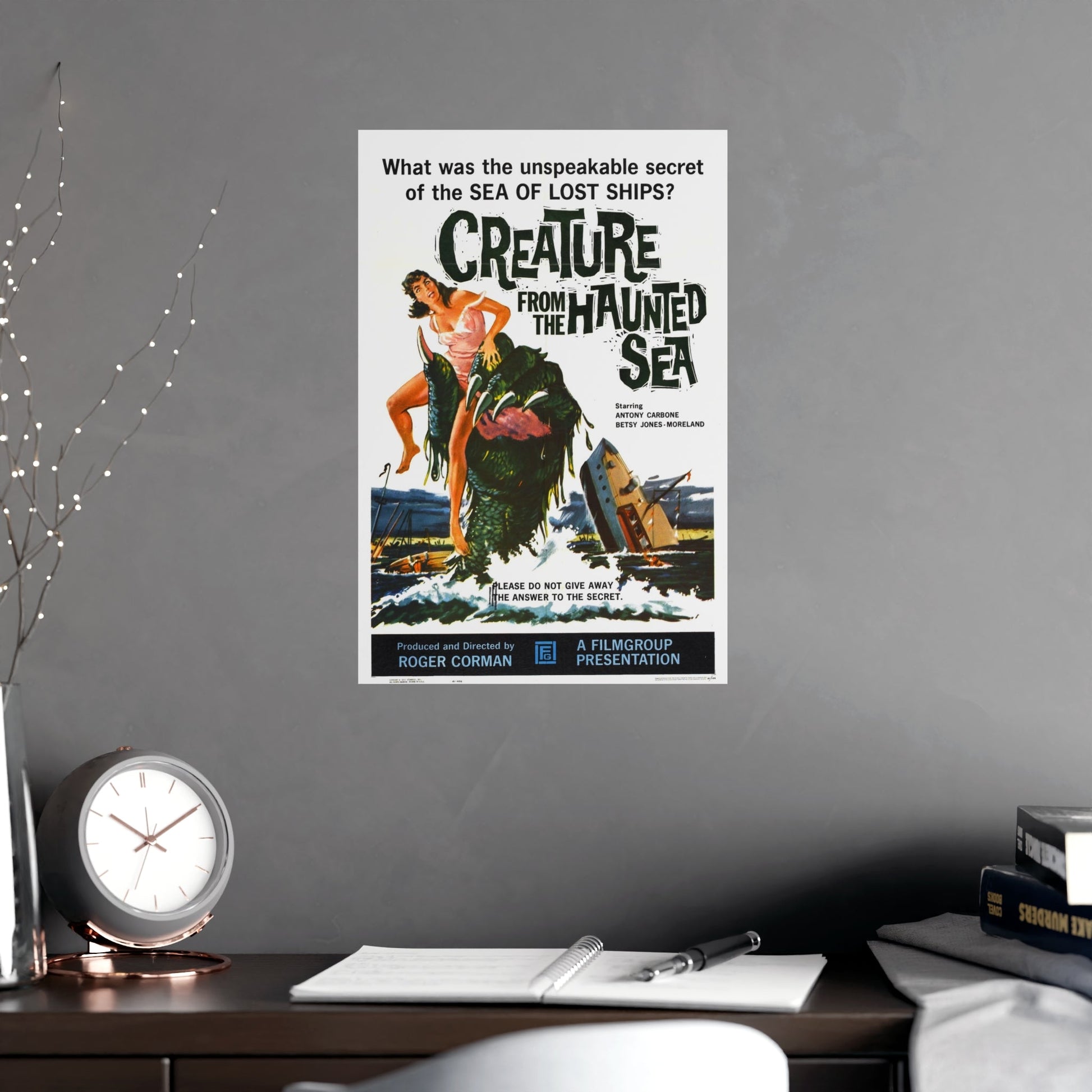 CREATURE FROM THE HAUNTED SEA 1961 - Paper Movie Poster-The Sticker Space