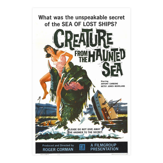 CREATURE FROM THE HAUNTED SEA 1961 - Paper Movie Poster-24″ x 36″ (Vertical)-The Sticker Space