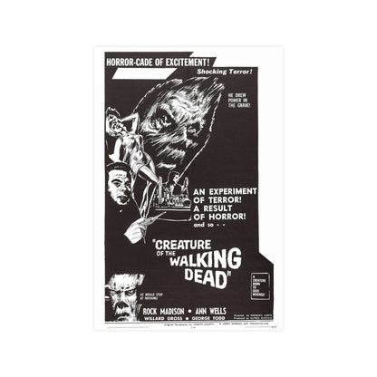 CREATURE OF THE WALKING DEAD 1965 - Paper Movie Poster-12″ x 18″ (Vertical)-The Sticker Space