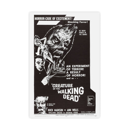 CREATURE OF THE WALKING DEAD 1965 - Paper Movie Poster-16″ x 24″ (Vertical)-The Sticker Space