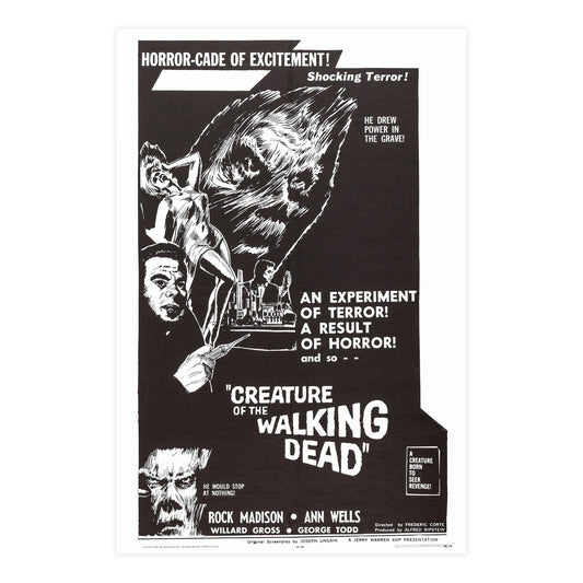 CREATURE OF THE WALKING DEAD 1965 - Paper Movie Poster-24″ x 36″ (Vertical)-The Sticker Space