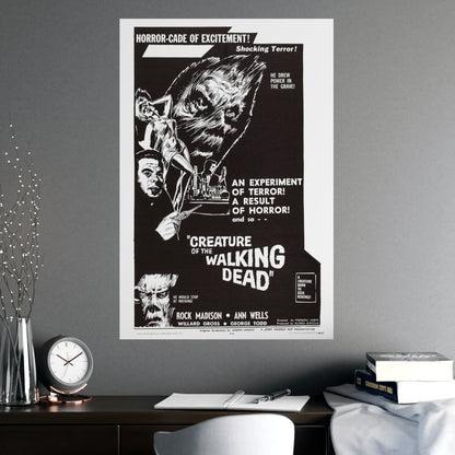 CREATURE OF THE WALKING DEAD 1965 - Paper Movie Poster-The Sticker Space