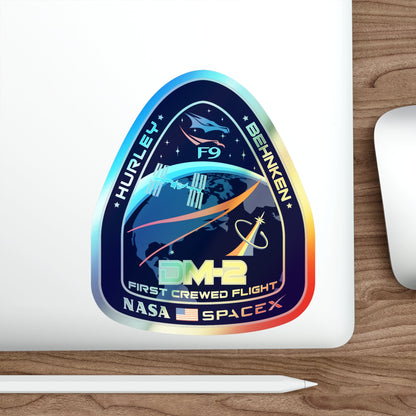 Crew Dragon Demo-2 (SpaceX) Holographic STICKER Die-Cut Vinyl Decal-The Sticker Space