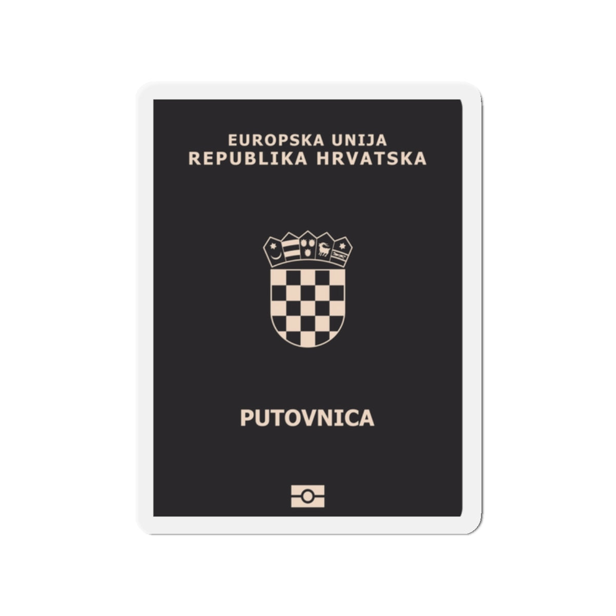 Croatia Passport - Die-Cut Magnet-2" x 2"-The Sticker Space