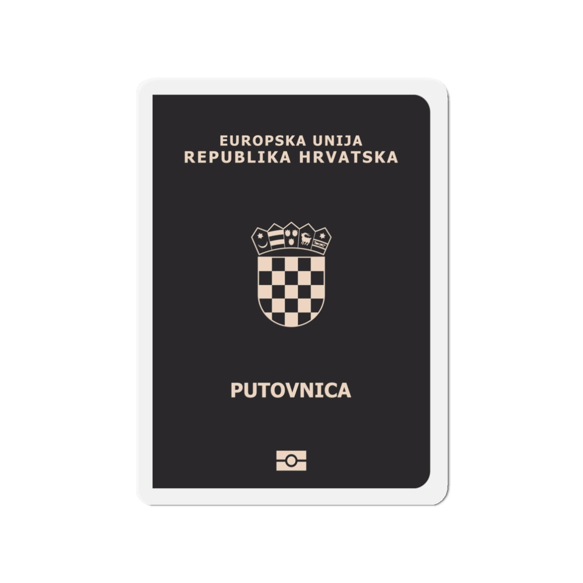 Croatia Passport - Die-Cut Magnet-3" x 3"-The Sticker Space