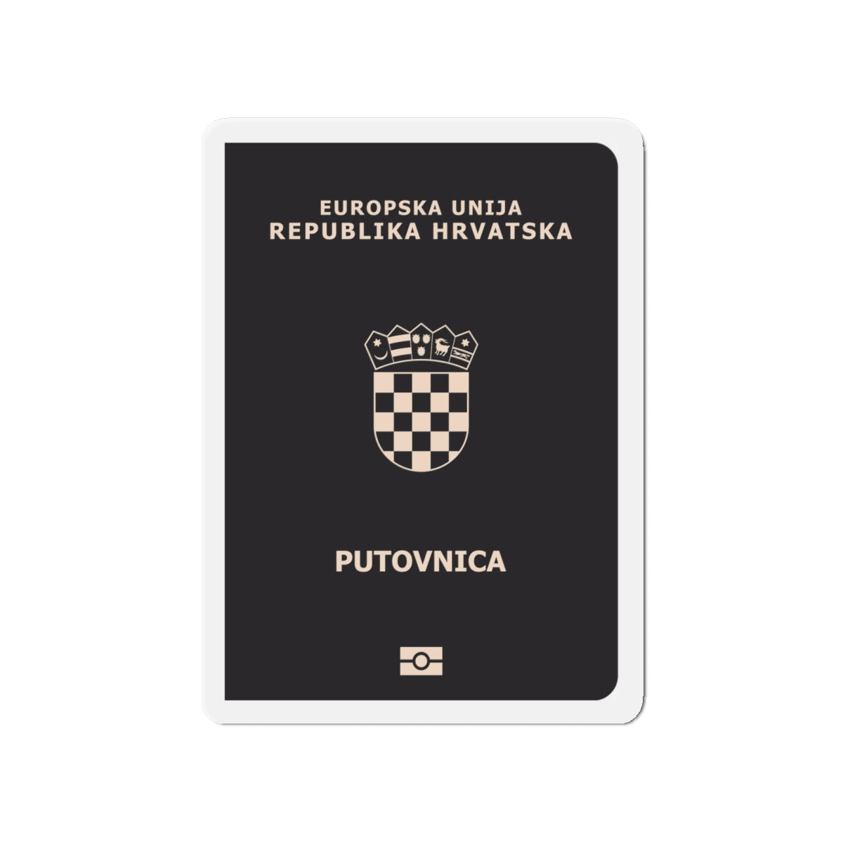 Croatia Passport - Die-Cut Magnet-4" x 4"-The Sticker Space