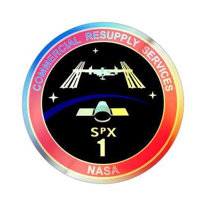 CRS-1 (SpaceX) Holographic STICKER Die-Cut Vinyl Decal-2 Inch-The Sticker Space