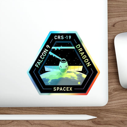 CRS-19 v2 (SpaceX) Holographic STICKER Die-Cut Vinyl Decal-The Sticker Space