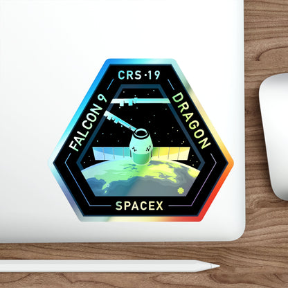 CRS-19 v2 (SpaceX) Holographic STICKER Die-Cut Vinyl Decal-The Sticker Space