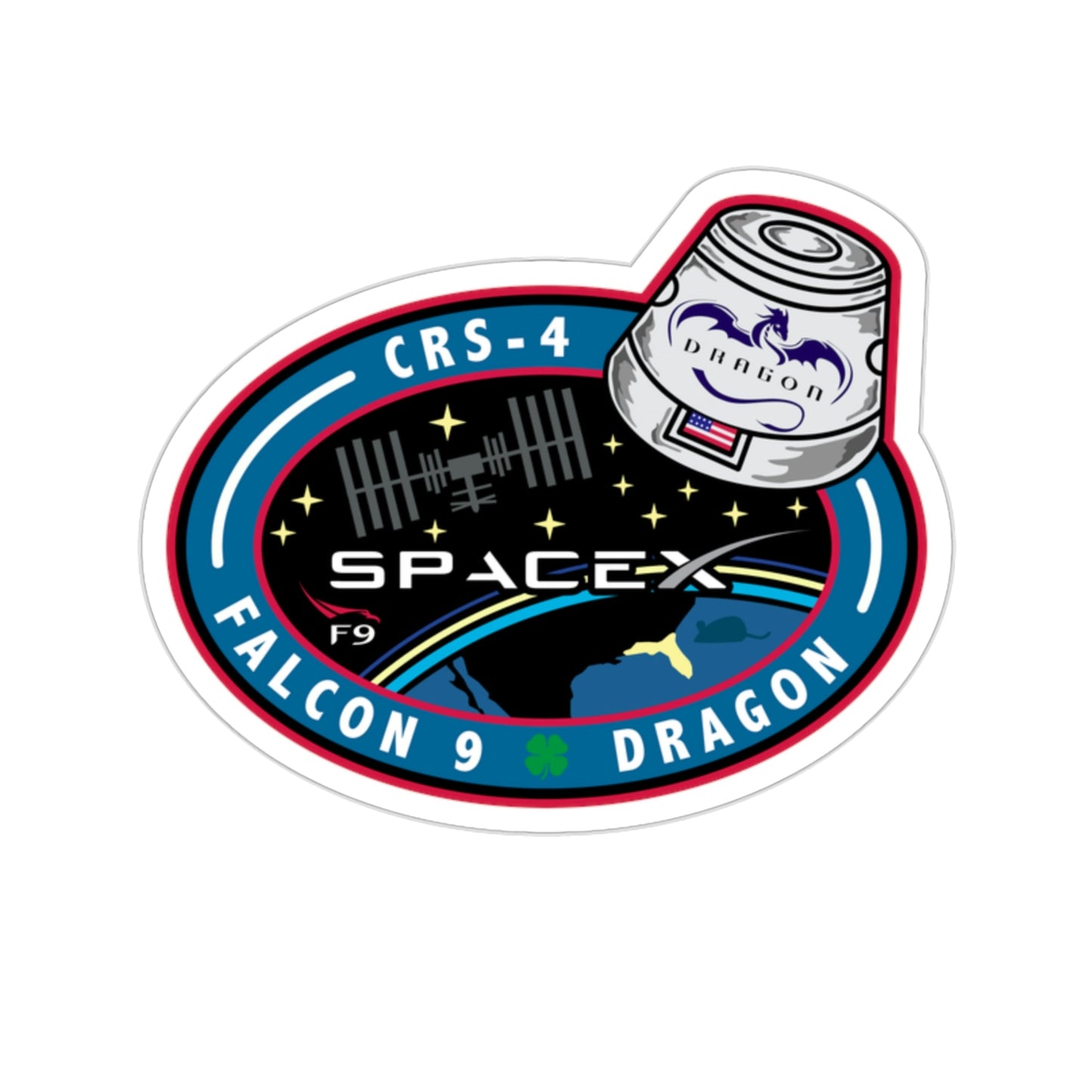 CRS-4 (SpaceX) STICKER Vinyl Die-Cut Decal-2 Inch-The Sticker Space
