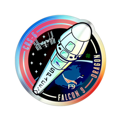CRS-6 (SpaceX) Holographic STICKER Die-Cut Vinyl Decal-2 Inch-The Sticker Space