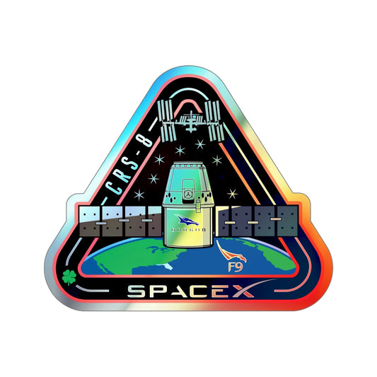 CRS-8 (SpaceX) Holographic STICKER Die-Cut Vinyl Decal-6 Inch-The Sticker Space