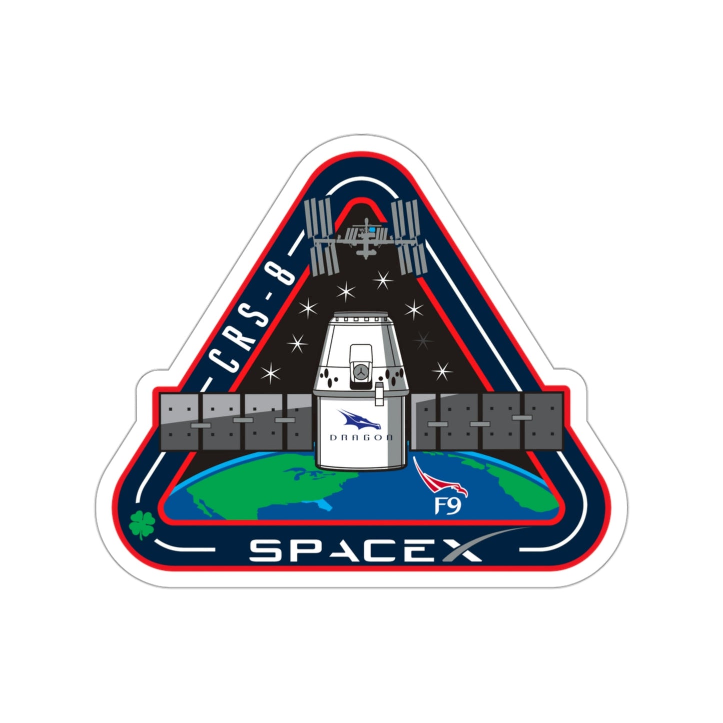 CRS-8 (SpaceX) STICKER Vinyl Die-Cut Decal-3 Inch-The Sticker Space