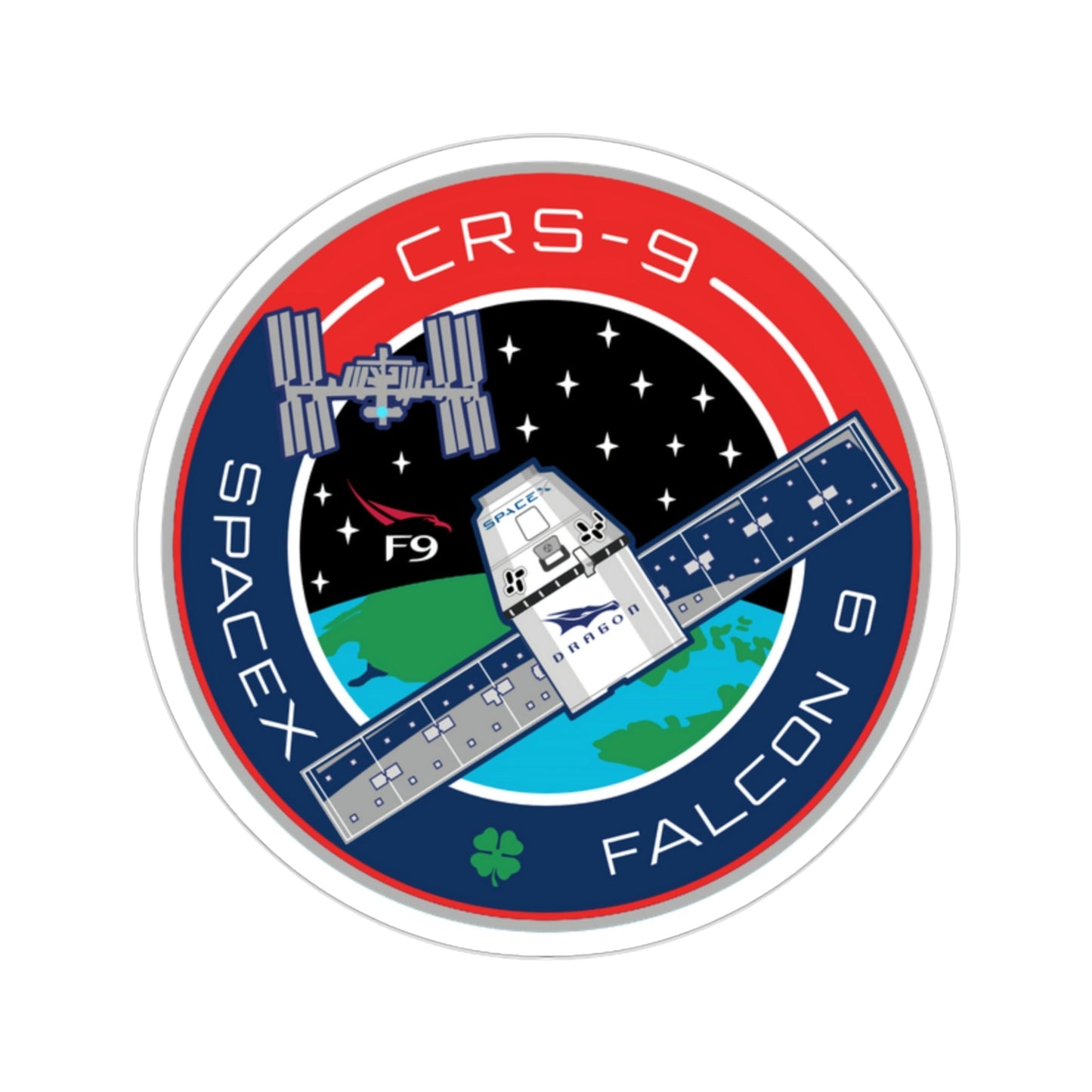 CRS-9 (SpaceX) STICKER Vinyl Die-Cut Decal-2 Inch-The Sticker Space