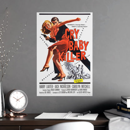 CRY BABY KILLER 1958 - Paper Movie Poster-The Sticker Space