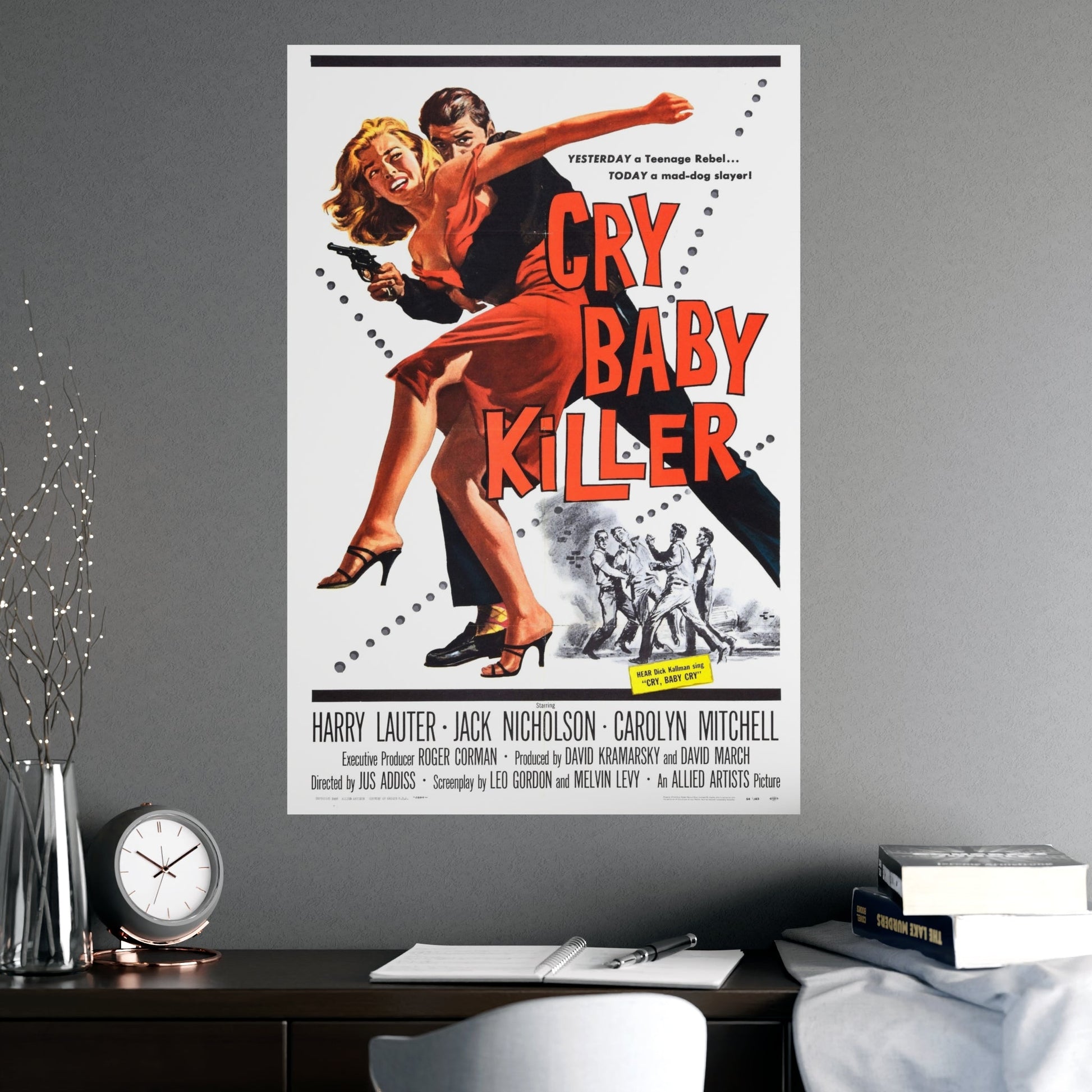 CRY BABY KILLER 1958 - Paper Movie Poster-The Sticker Space