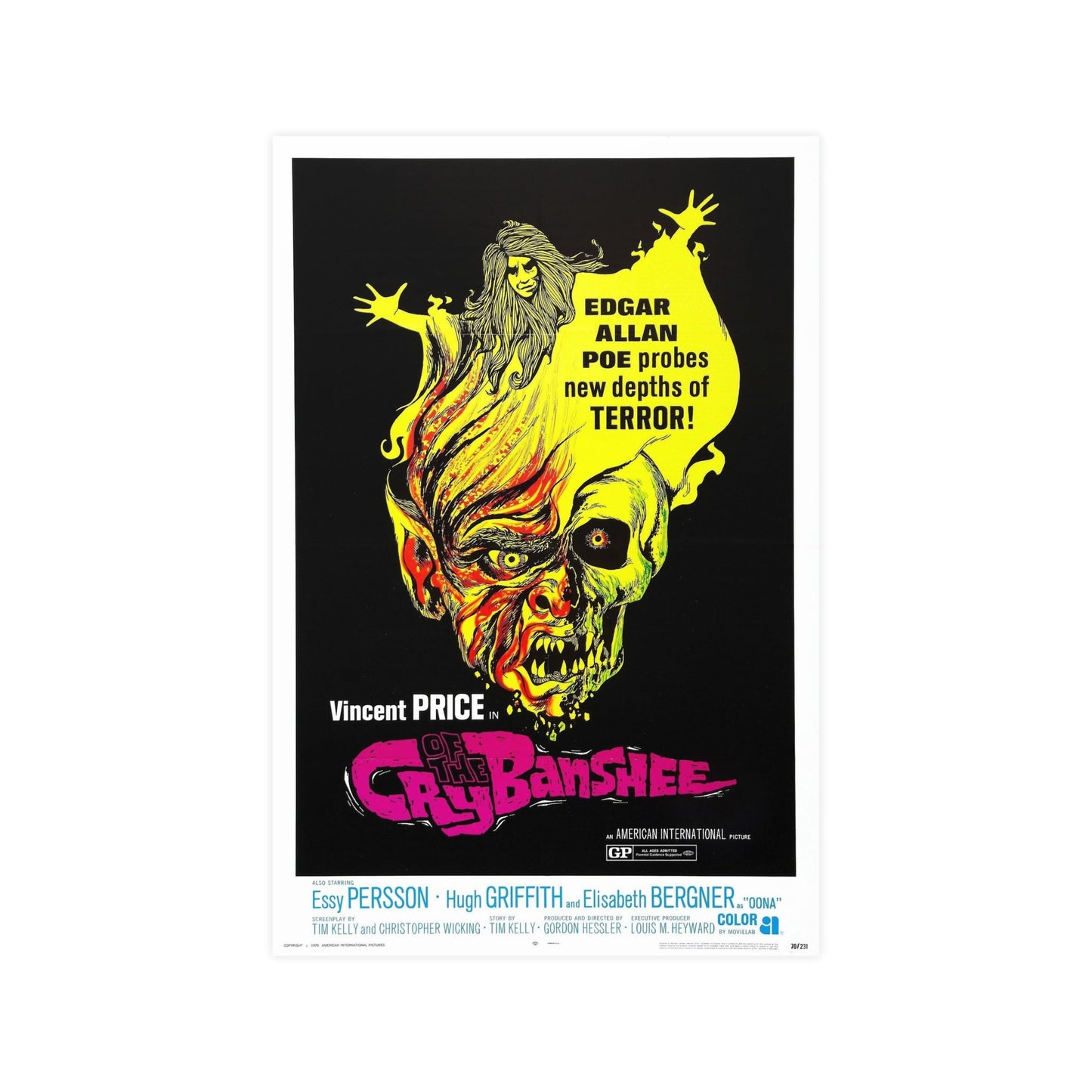 CRY OF THE BANSHEE 1970 - Paper Movie Poster-12″ x 18″ (Vertical)-The Sticker Space