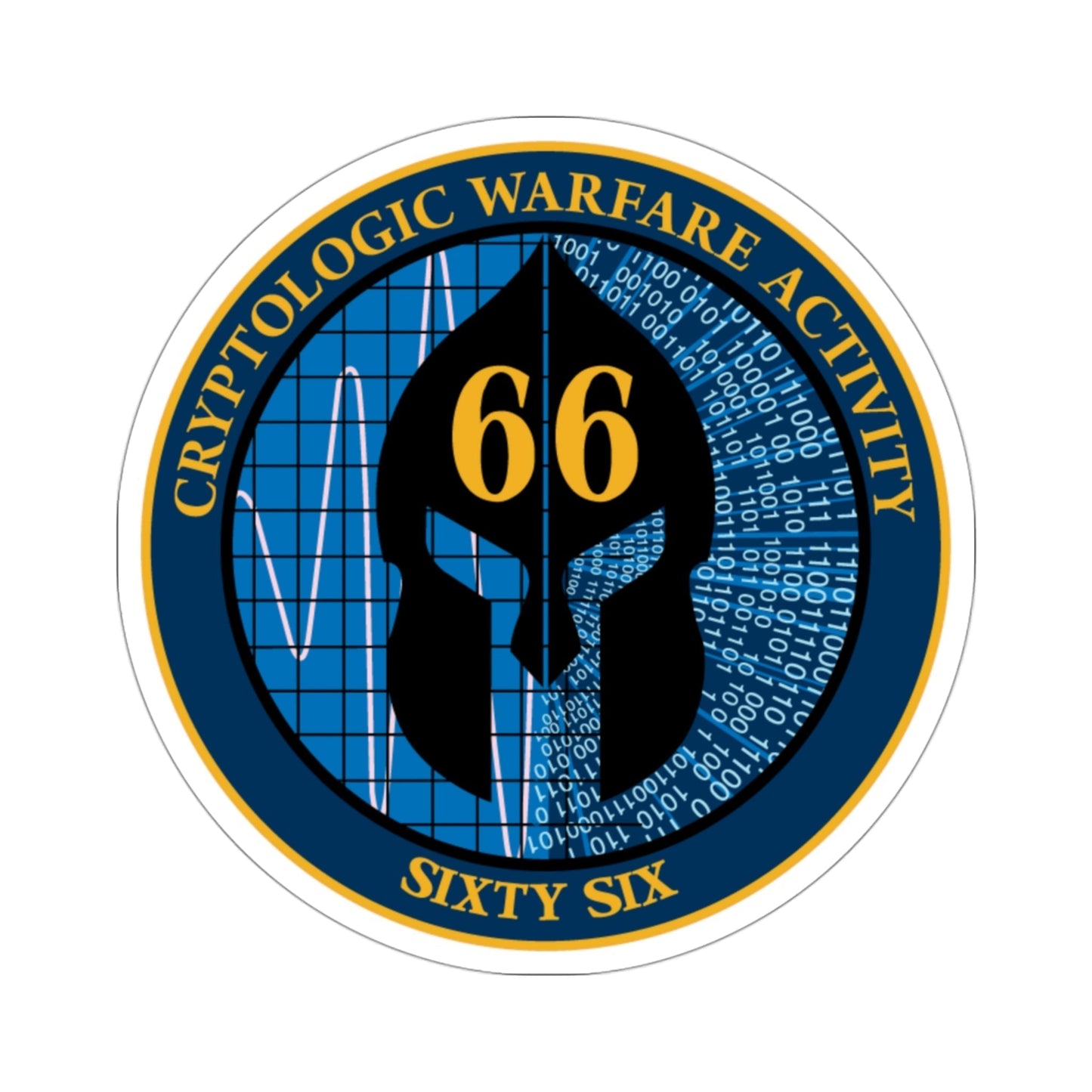 Cryptologic Warfare Activity 66 (U.S. Navy) STICKER Vinyl Die-Cut Decal-3 Inch-The Sticker Space