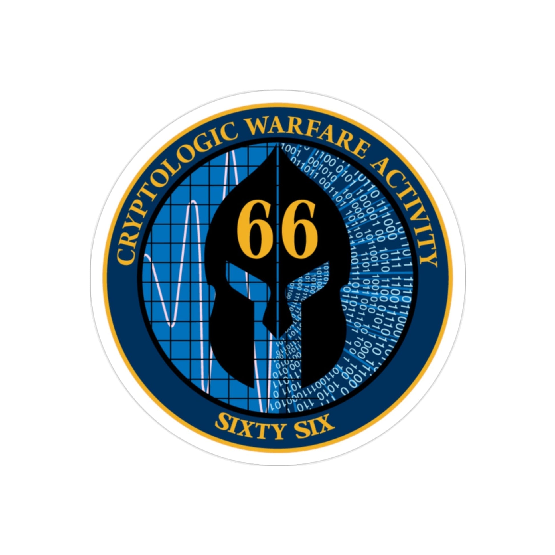 Cryptologic Warfare Activity 66 (U.S. Navy) Transparent STICKER Die-Cut Vinyl Decal-2 Inch-The Sticker Space