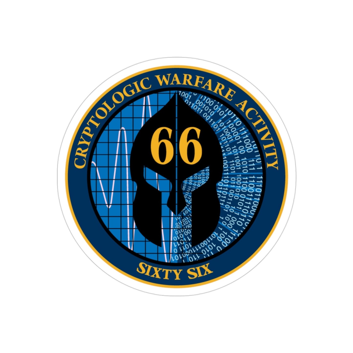 Cryptologic Warfare Activity 66 (U.S. Navy) Transparent STICKER Die-Cut Vinyl Decal-3 Inch-The Sticker Space