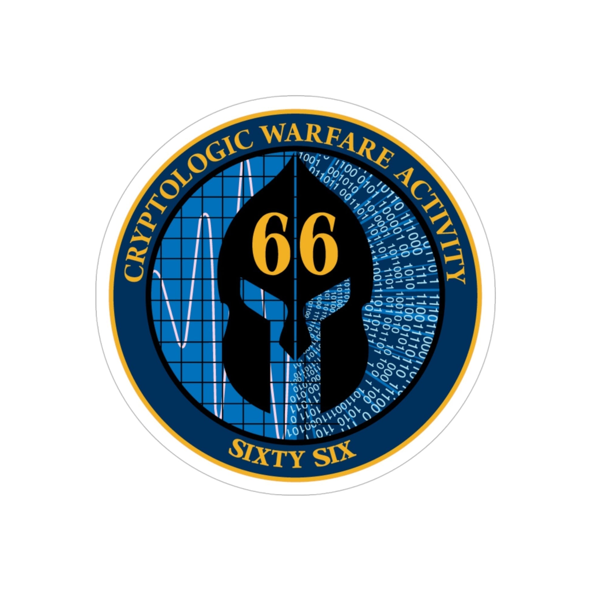 Cryptologic Warfare Activity 66 (U.S. Navy) Transparent STICKER Die-Cut Vinyl Decal-4 Inch-The Sticker Space