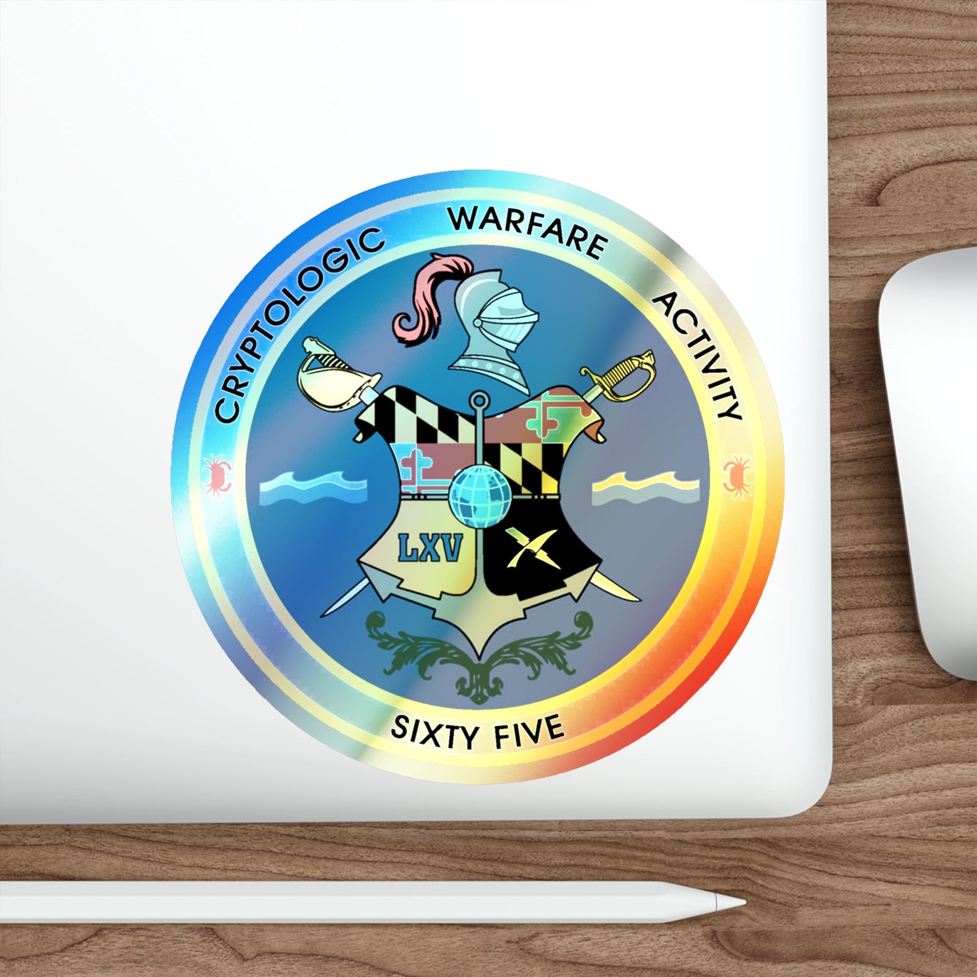 Cryptologic Warfare Activity Sixty Five (U.S. Navy) Holographic STICKER Die-Cut Vinyl Decal-The Sticker Space