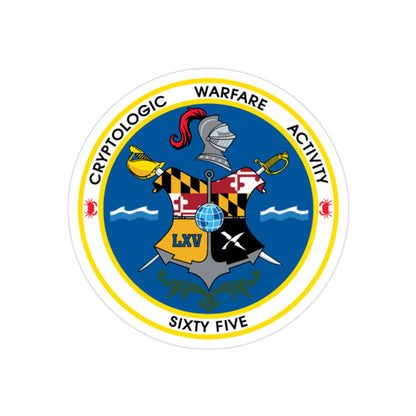 Cryptologic Warfare Activity Sixty Five (U.S. Navy) Transparent STICKER Die-Cut Vinyl Decal-2 Inch-The Sticker Space