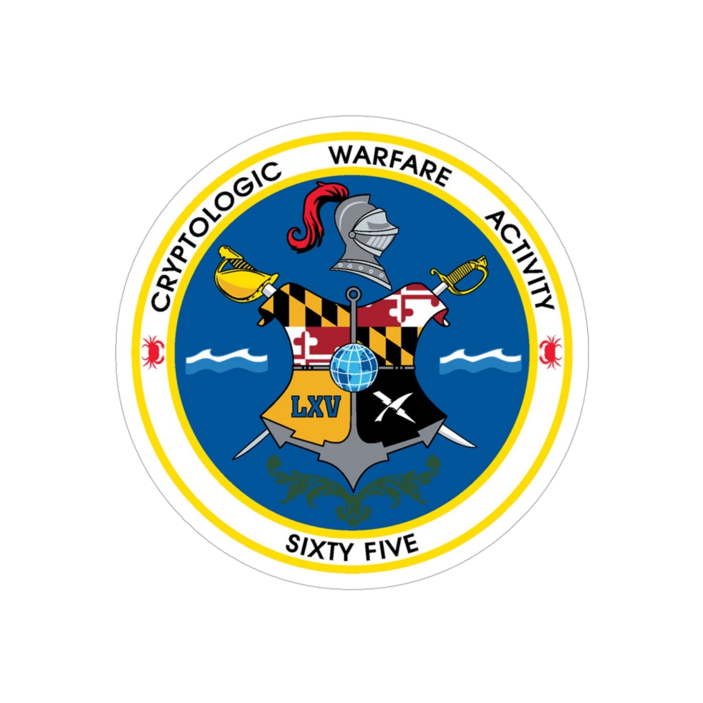 Cryptologic Warfare Activity Sixty Five (U.S. Navy) Transparent STICKER Die-Cut Vinyl Decal-4 Inch-The Sticker Space