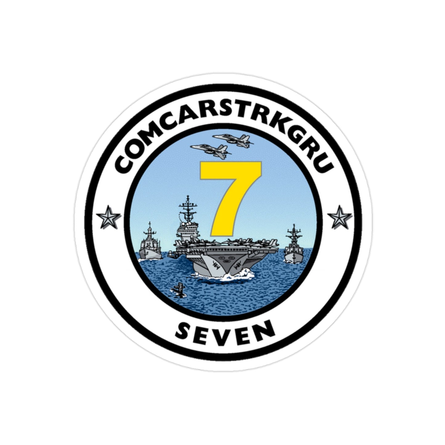 CSG 7 Carrier Strike Group Seven COMCARSTRKGRU SEVEN (U.S. Navy) Transparent STICKER Die-Cut Vinyl Decal-2 Inch-The Sticker Space