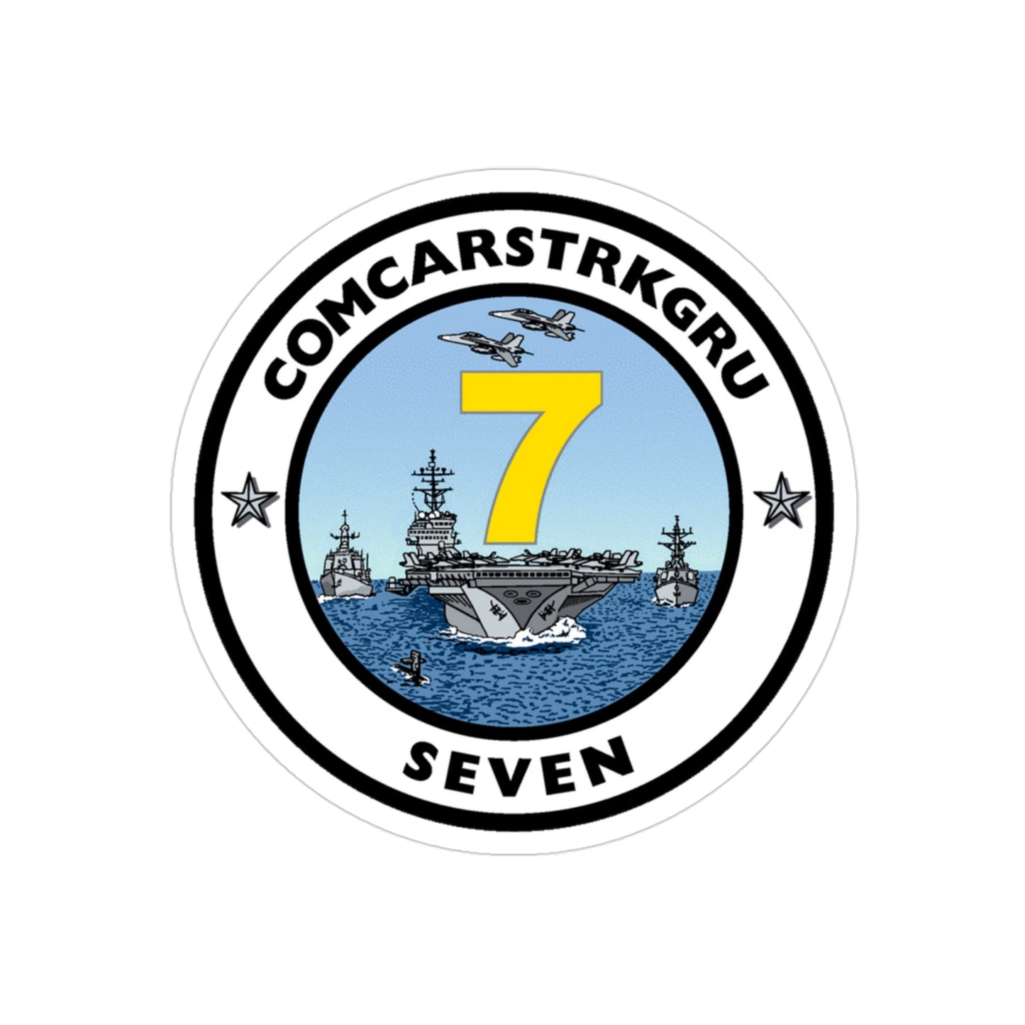 CSG 7 Carrier Strike Group Seven COMCARSTRKGRU SEVEN (U.S. Navy) Transparent STICKER Die-Cut Vinyl Decal-3 Inch-The Sticker Space