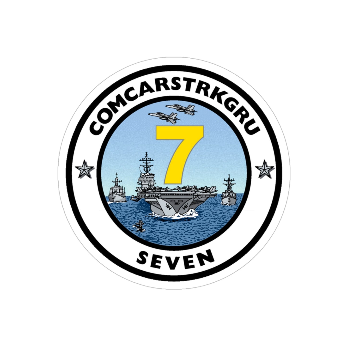 CSG 7 Carrier Strike Group Seven COMCARSTRKGRU SEVEN (U.S. Navy) Transparent STICKER Die-Cut Vinyl Decal-4 Inch-The Sticker Space