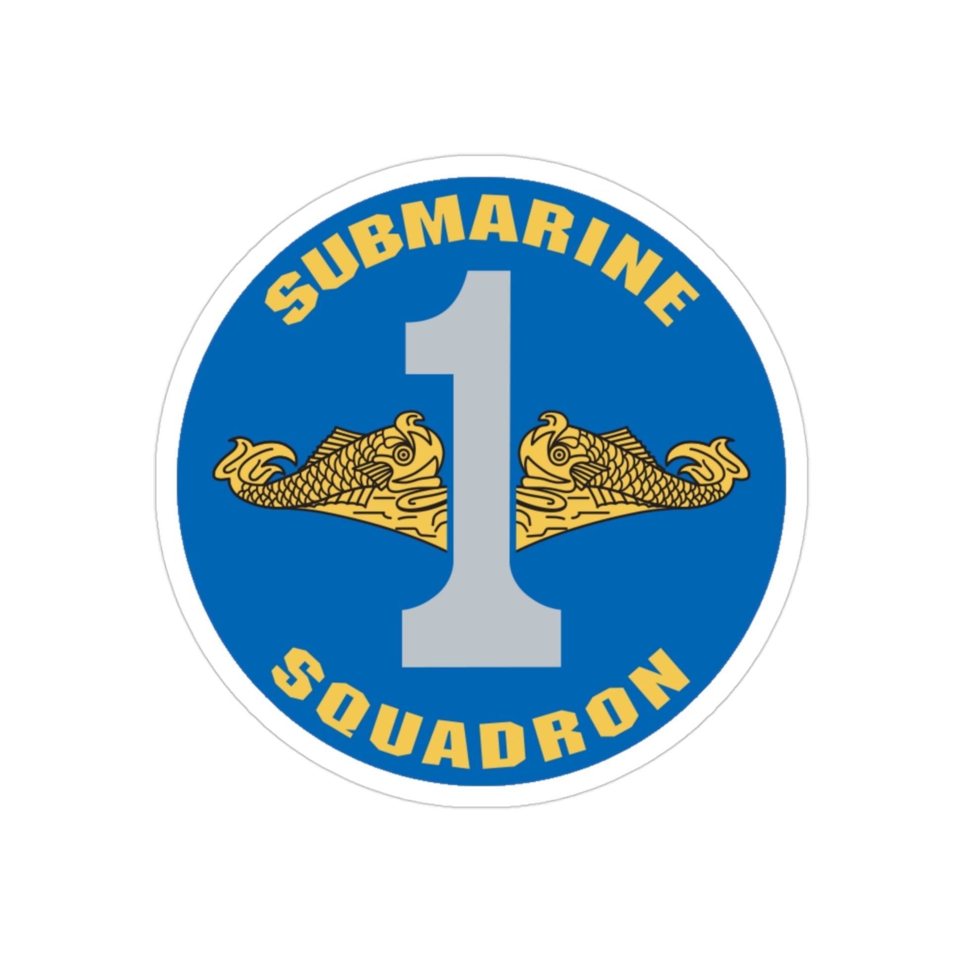 CSS 1 Gold Commander Submarine Squadron 1 (U.S. Navy) Transparent STICKER Die-Cut Vinyl Decal-3 Inch-The Sticker Space