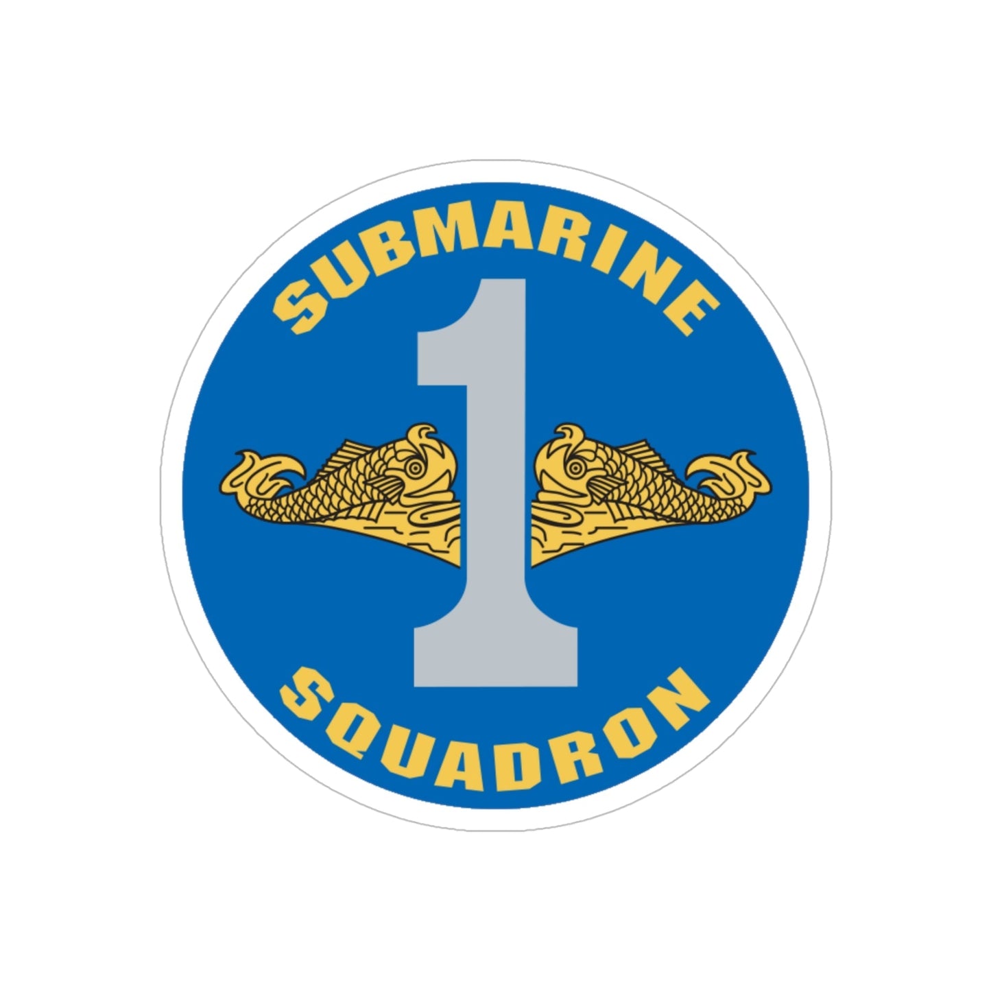 CSS 1 Gold Commander Submarine Squadron 1 (U.S. Navy) Transparent STICKER Die-Cut Vinyl Decal-5 Inch-The Sticker Space