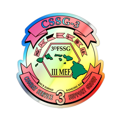 CSSG 3 Combat Service Support Group 3 (USMC) Holographic STICKER Die-Cut Vinyl Decal-2 Inch-The Sticker Space