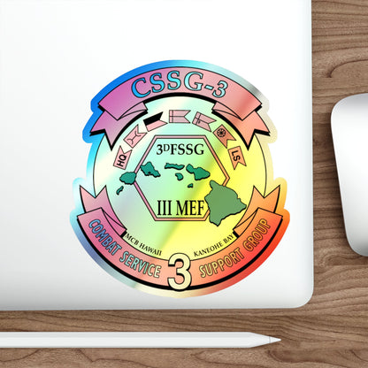 CSSG 3 Combat Service Support Group 3 (USMC) Holographic STICKER Die-Cut Vinyl Decal-The Sticker Space