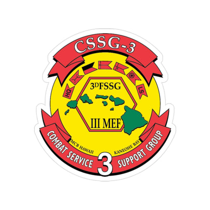 CSSG 3 Combat Service Support Group 3 (USMC) Transparent STICKER Die-Cut Vinyl Decal-2 Inch-The Sticker Space