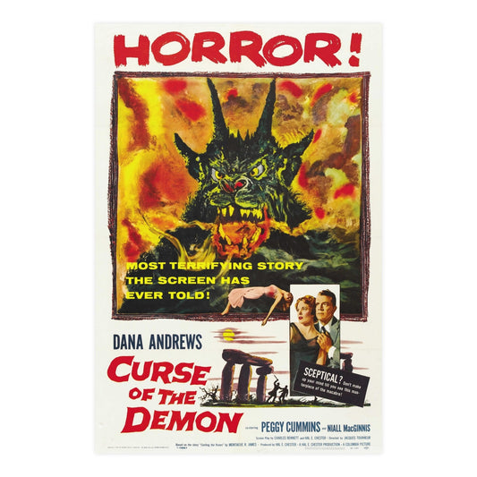 CURSE OF THE DEMON 1957 - Paper Movie Poster-24″ x 36″ (Vertical)-The Sticker Space