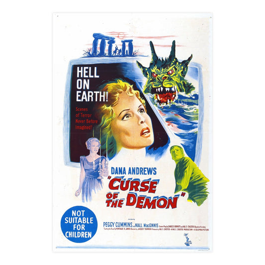 CURSE OF THE DEMON (NIGHT OF THE DEMON) 1957 - Paper Movie Poster-24″ x 36″ (Vertical)-The Sticker Space